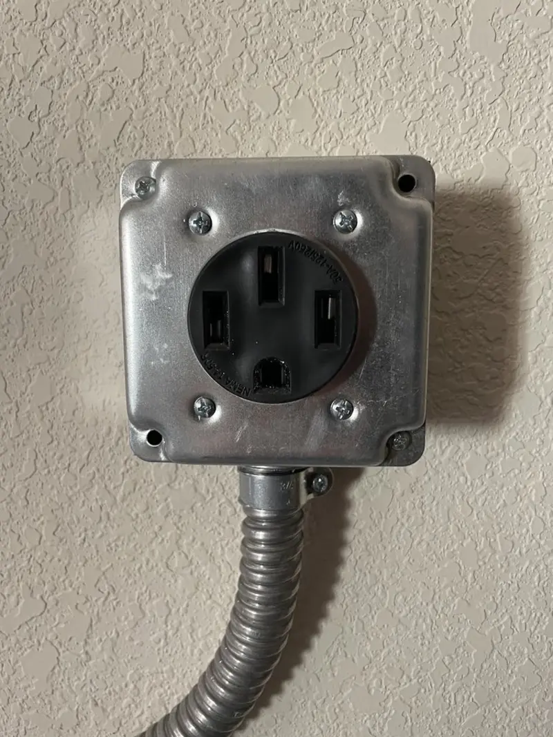 NEMA 14-50 outlet installed for Smart Home Electrical in Emmetsburg